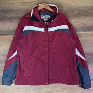 Columbia Women's‎ Interchange Jacket XL Red Gray Winter Coat